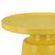 Lumia Plant Stand | Yellow Finish | Raised Rim Top Retro Accent | 19"
