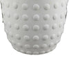 Planter Set of 3 | White Resin | Smooth Round Dotted Texture | 15 12 10"