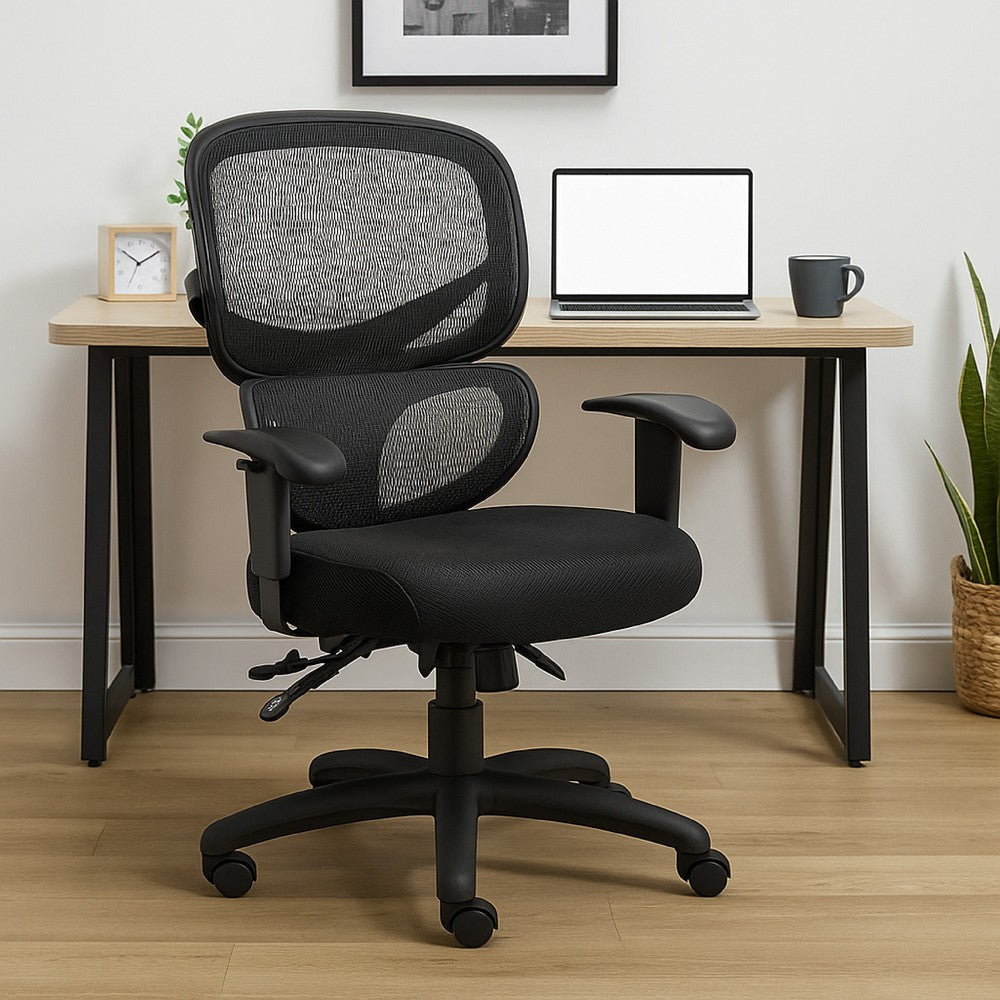 Samy Multi-Function Task Chair | Black Mesh SereneSoft | Ratchet Back