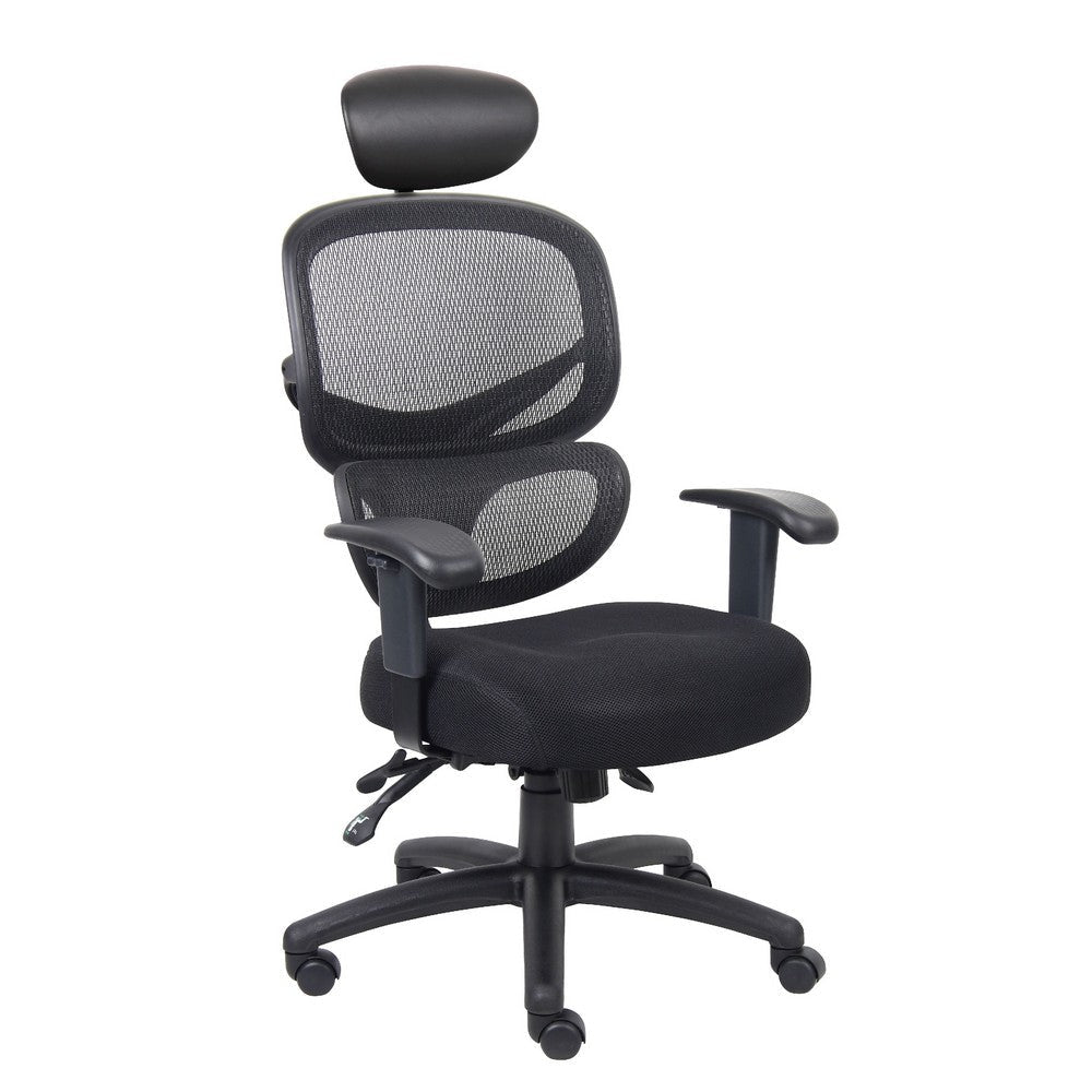 Samy Multi-Function Task Chair | Headrest | Black Mesh | SereneSoft Padding BM344436