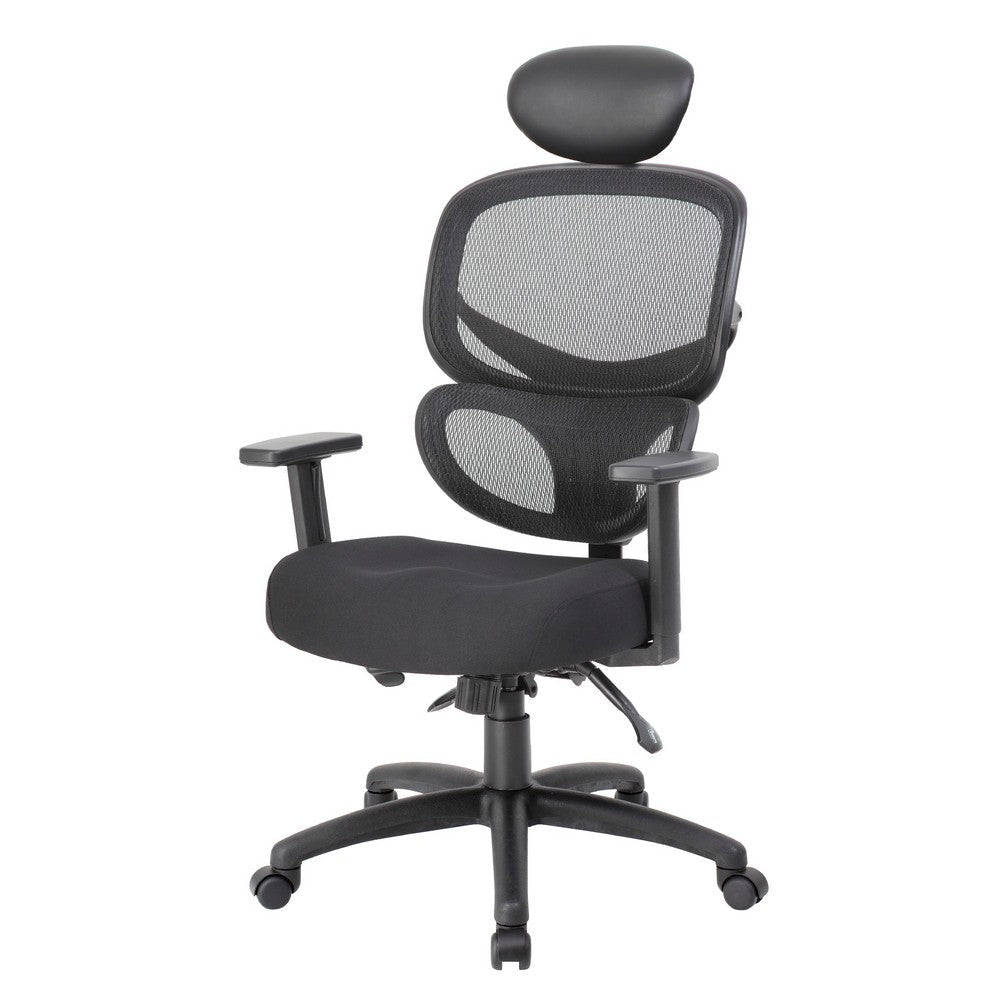 Samy Multi-Function Task Chair | Headrest | Black Mesh | SereneSoft Padding BM344436