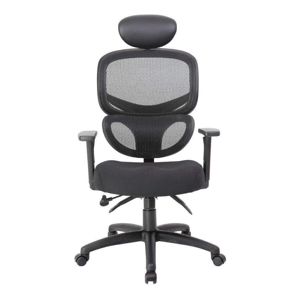 Samy Multi-Function Task Chair | Headrest | Black Mesh | SereneSoft Padding BM344436