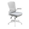 Rolling Task Chair | Gray Mesh | White Flip Up Arms | Upright Locking BM344437
