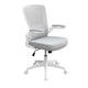 Rolling Task Chair | Gray Mesh | White Flip Up Arms | Upright Locking BM344437