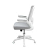 Rolling Task Chair | Gray Mesh | White Flip Up Arms | Upright Locking BM344437