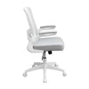 Rolling Task Chair | Gray Mesh | White Flip Up Arms | Upright Locking BM344437