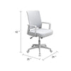 Commercial Rolling Task Chair | Gray Mesh | Foam Seat | Fixed Nylon Arms BM344438