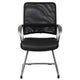 Toi Guest Armchair | Black Mesh | Faux Leather | Pewter Cantilever Base BM344439