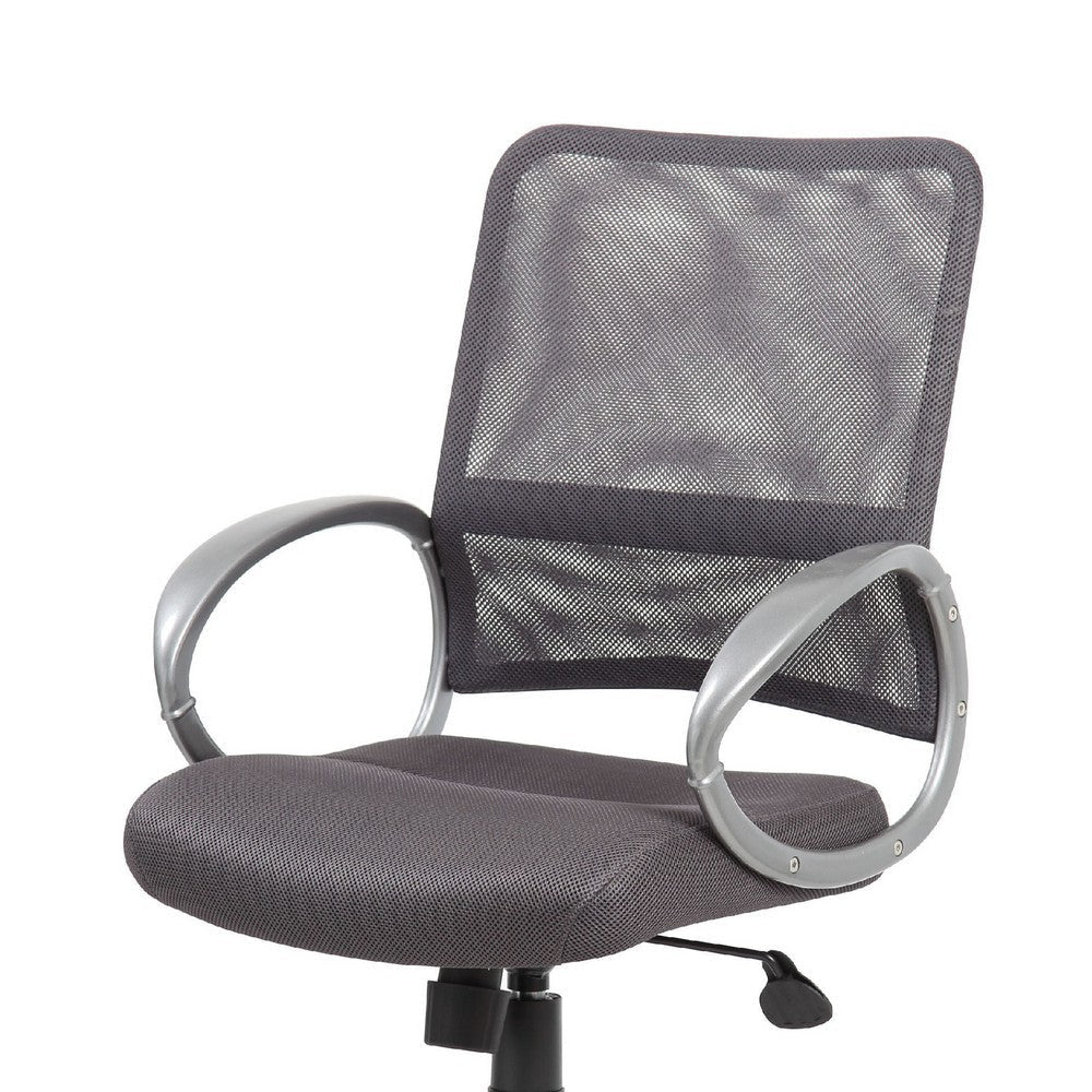 Toi Rolling Task Chair | Charcoal Gray Mesh | Pewter | Adjustable BM344440