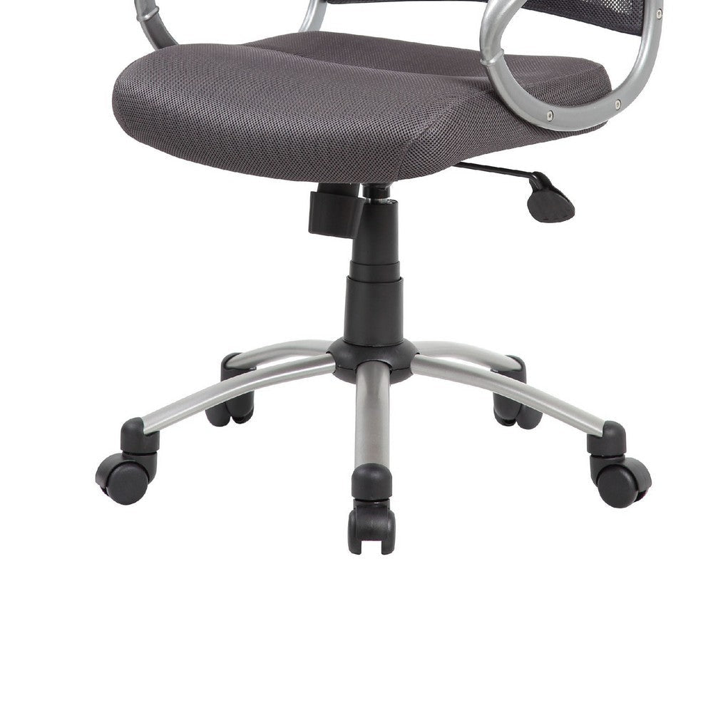 Toi Rolling Task Chair | Charcoal Gray Mesh | Pewter | Adjustable BM344440