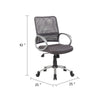 Toi Rolling Task Chair | Charcoal Gray Mesh | Pewter | Adjustable BM344440