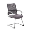 Toi Guest Armchair | Charcoal Gray Mesh | Pewter Cantilever Frame BM344441