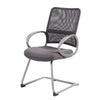 Toi Guest Armchair | Charcoal Gray Mesh | Pewter Cantilever Frame BM344441
