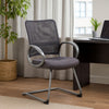 Toi Guest Armchair | Charcoal Gray Mesh | Pewter Cantilever Frame BM344441