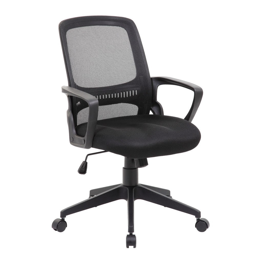 Rolling Task Chair | Black Mesh | Tilt Tension & Spring Tilt | Loop Arms BM344442