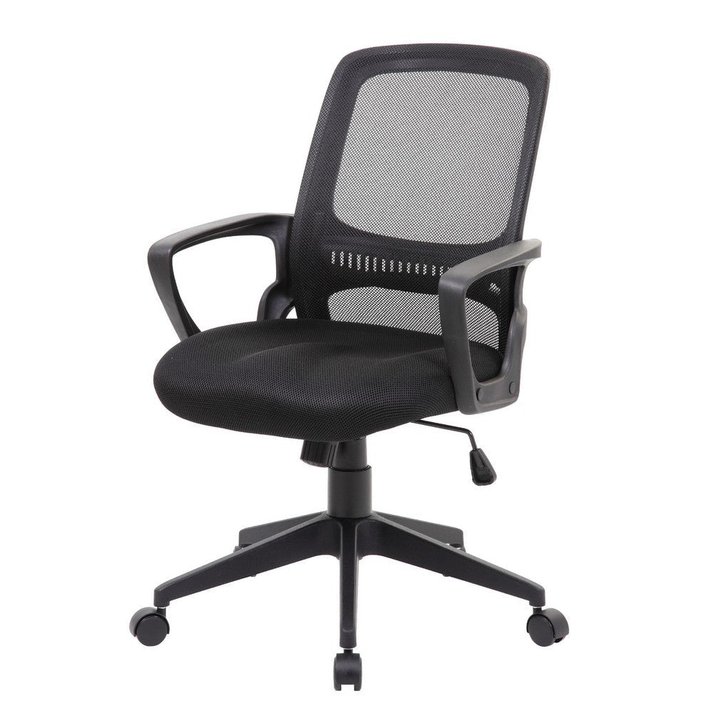 Rolling Task Chair | Black Mesh | Tilt Tension & Spring Tilt | Loop Arms BM344442