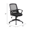 Rolling Task Chair | Black Mesh | Tilt Tension & Spring Tilt | Loop Arms BM344442