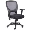Lene Everyday Task Chair | Black CaressoftPlus Vinyl | Adjustable Arms BM344443