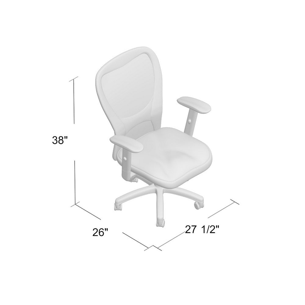 Lene Everyday Task Chair | Black CaressoftPlus Vinyl | Adjustable Arms BM344443