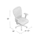Lene Everyday Task Chair | Black CaressoftPlus Vinyl | Adjustable Arms BM344443