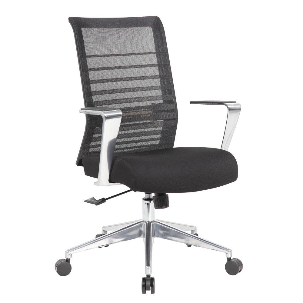Zara Rolling Task Chair | Black Mesh | Aluminum Synchro-Tilt Mechanism BM344444