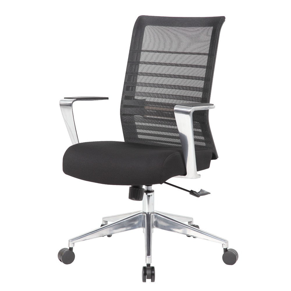 Zara Rolling Task Chair | Black Mesh | Aluminum Synchro-Tilt Mechanism BM344444