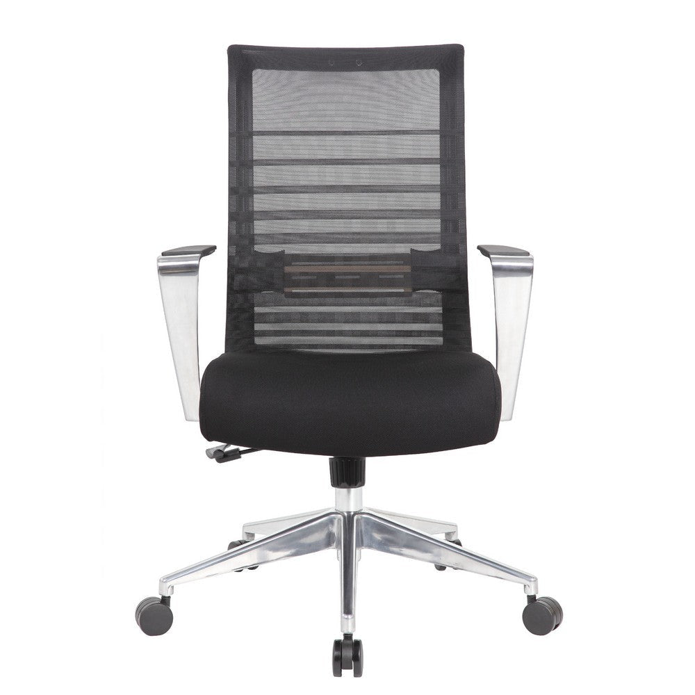 Zara Rolling Task Chair | Black Mesh | Aluminum Synchro-Tilt Mechanism BM344444