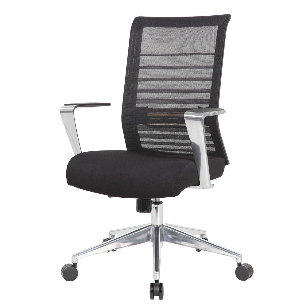 Zara Rolling Task Chair | Black Mesh | Aluminum Synchro-Tilt Mechanism BM344444