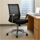 Zara Rolling Task Chair | Black Mesh | Aluminum Synchro-Tilt Mechanism BM344444