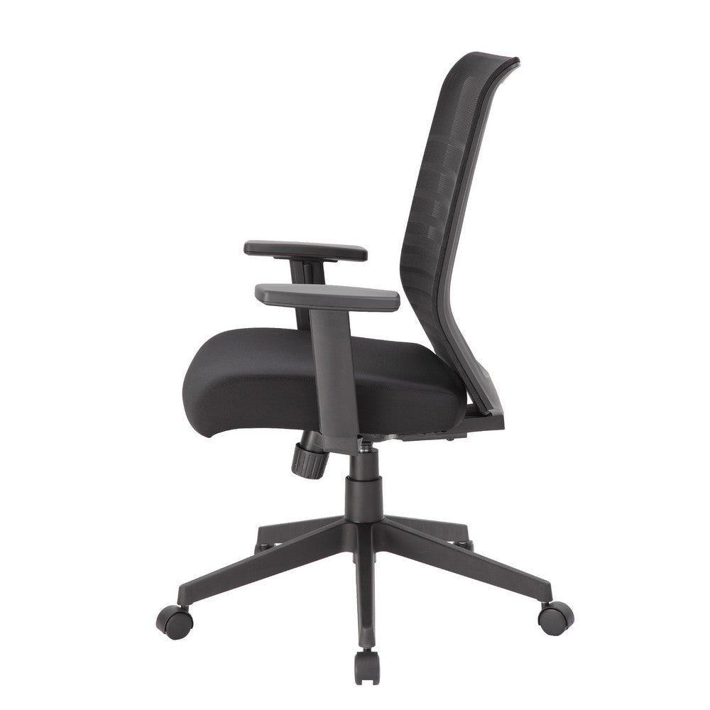 Zara Rolling Task Chair | Black Mesh | Adjustable Arms & Tilt Tension BM344446
