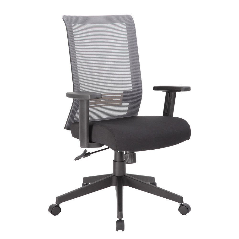 Zara Rolling Task Chair | Grey Black Mesh | Synchro-Tilt & Gas Lift BM344447