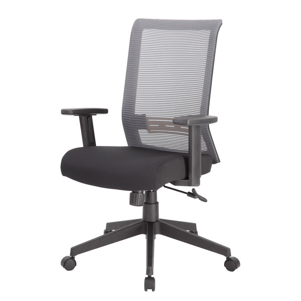 Zara Rolling Task Chair | Grey Black Mesh | Synchro-Tilt & Gas Lift BM344447
