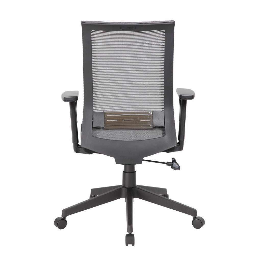 Zara Rolling Task Chair | Grey Black Mesh | Synchro-Tilt & Gas Lift BM344447