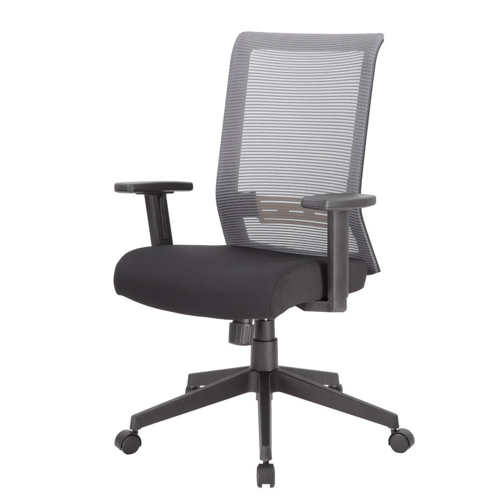 Zara Rolling Task Chair | Grey Black Mesh | Synchro-Tilt & Gas Lift BM344447
