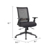 Rolling Task Chair | Black Mesh | Foam Padded Built-in Seat Slider BM344448