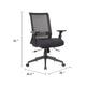 Rolling Task Chair | Black Mesh | Foam Padded Built-in Seat Slider BM344448