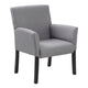 Nick Guest Armchair | Medium Gray Linen | Wood Frame Lumbar Support BM344449