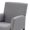 Nick Guest Armchair | Medium Gray Linen | Wood Frame Lumbar Support BM344449