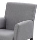 Nick Guest Armchair | Medium Gray Linen | Wood Frame Lumbar Support BM344449
