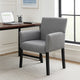 Nick Guest Armchair | Medium Gray Linen | Wood Frame Lumbar Support
