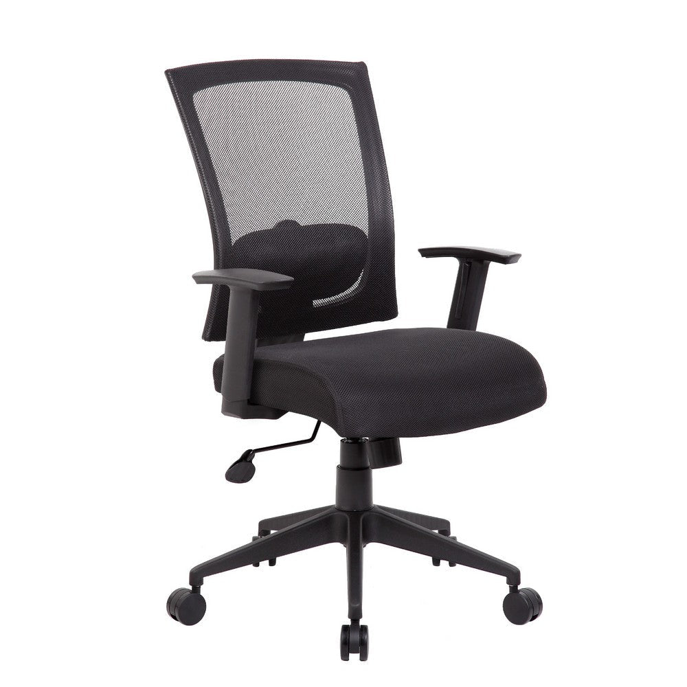 Rolling Task Chair | Black Mesh Back | Nylon Base | Height Adjustable BM344450