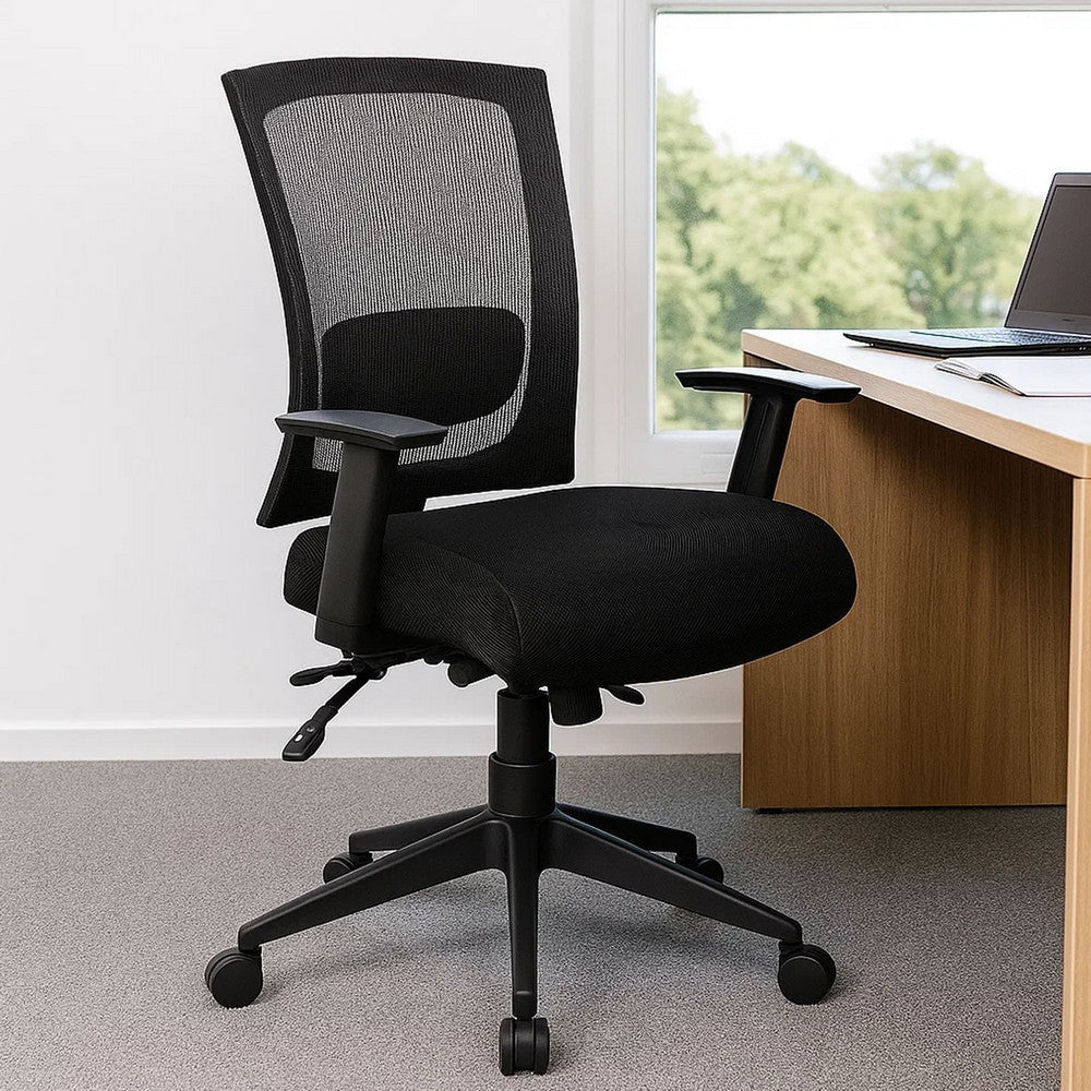 Oyo Rolling Task Chair | Black Mesh Back | 3 Paddle Adjustments BM344451