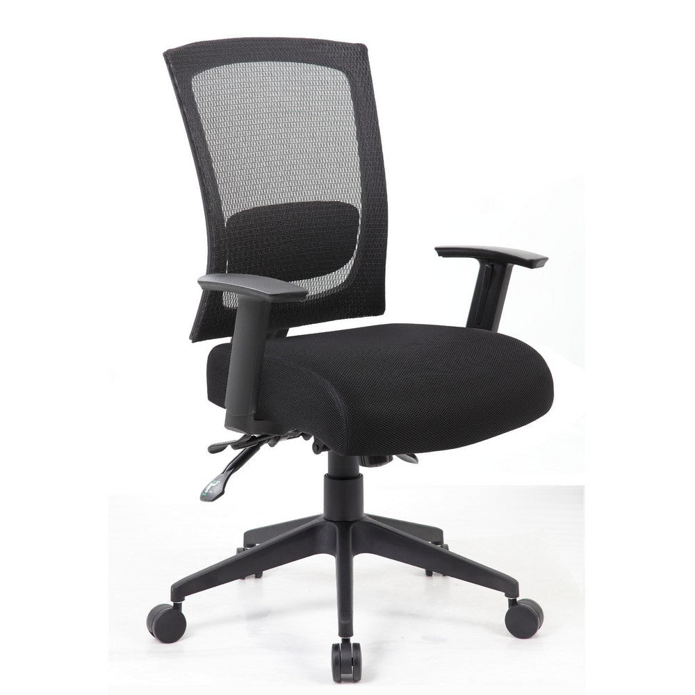 Oyo Rolling Task Chair w Seat Slider & Lift | Black Mesh Back BM344452