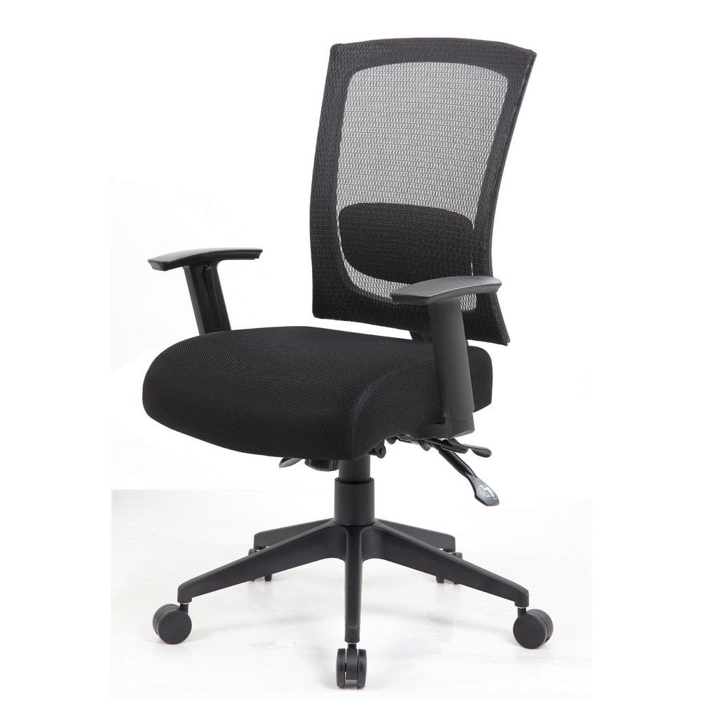 Oyo Rolling Task Chair w Seat Slider & Lift | Black Mesh Back BM344452