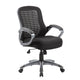 Rolling High Back Office Chair | Black Mesh & Vinyl | Lumbar Support BM344453