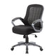 Rolling High Back Office Chair | Black Mesh & Vinyl | Lumbar Support BM344453
