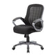 Rolling High Back Office Chair | Black Mesh & Vinyl | Lumbar Support BM344453
