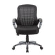 Rolling High Back Office Chair | Black Mesh & Vinyl | Lumbar Support BM344453
