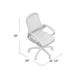 Rolling High Back Office Chair | Black Mesh & Vinyl | Lumbar Support BM344453