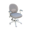 Rolling Task Chair w Flip Arms | Grey Mesh | Fabric Seat | White BM344454
